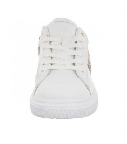 Tommy Hilfiger Flag Low Cut Lace-Up Sneaker White/Platinum T3A9-32703-1355 X048 (TH668-a) sports Shoes