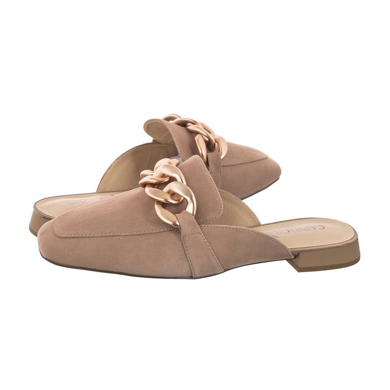 Caprice Beżowe 9-27104-20 317 Bark Suede (CP359-a) Women's Shoes/Flip Flops