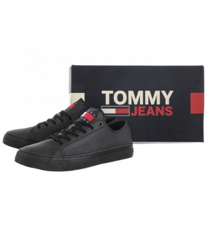 Tommy Hilfiger Tommy Jeans Mens Lace Vulc Ess Black EM0EM01047 BDS (TH705-a) sport shoes