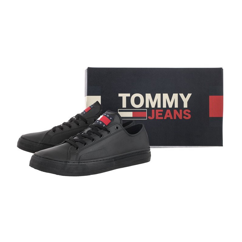 Tommy Hilfiger Tommy Jeans Mens Lace Vulc Ess Black EM0EM01047 BDS (TH705-a) sport shoes