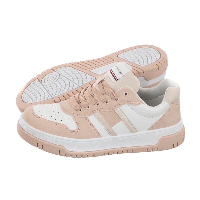 Tommy Hilfiger Flag Low Cut Lace-Up Sneaker Pink/White T3A9-32719-1467 X054 (TH670-a) sports Shoes