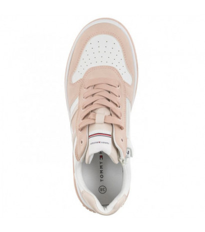 Tommy Hilfiger Flag Low Cut Lace-Up Sneaker Pink/White T3A9-32719-1467 X054 (TH670-a) sports Shoes