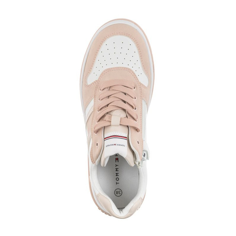 Tommy Hilfiger Flag Low Cut Lace-Up Sneaker Pink/White T3A9-32719-1467 X054 (TH670-a) sports Shoes