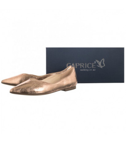 Caprice Złote 9-22110-20 933 Rosegold Met (CP356-a) ballerinas