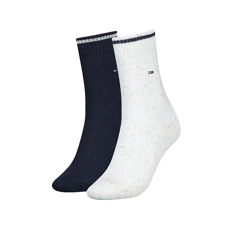 Tommy Hilfiger Th Women Sock 2P Neppy Gif White 701220710 001 035 (TH663-a) socks