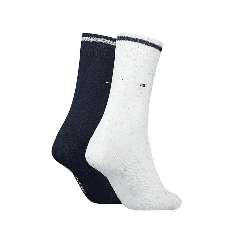 Tommy Hilfiger Th Women Sock 2P Neppy Gif White 701220710 001 035 (TH663-a) socks