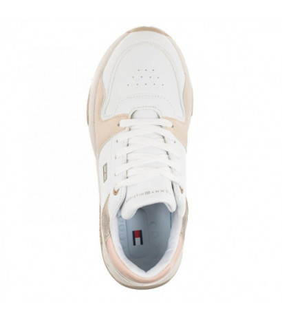 Tommy Hilfiger Low Cut Lace-Up Sneaker White/Beige/Pink T3A9-32736-1592A X356 (TH745-a) sports Shoes