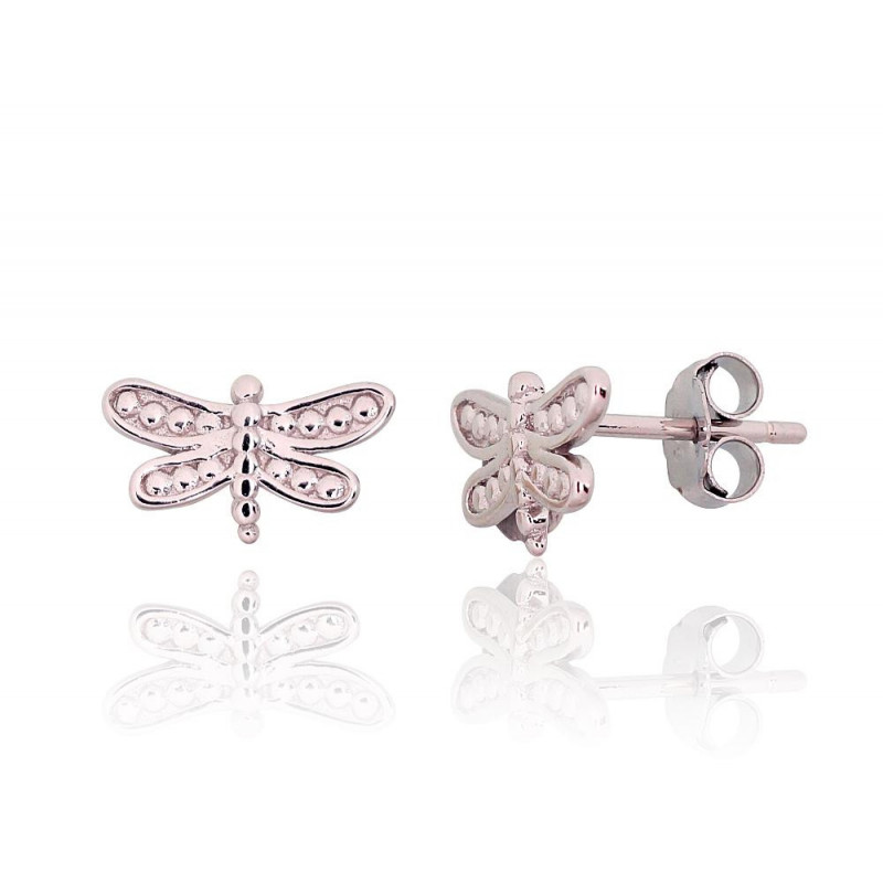 Silver stud earrings 2203731(PRh-Gr), Silver 925°, Rhodium (Plating)