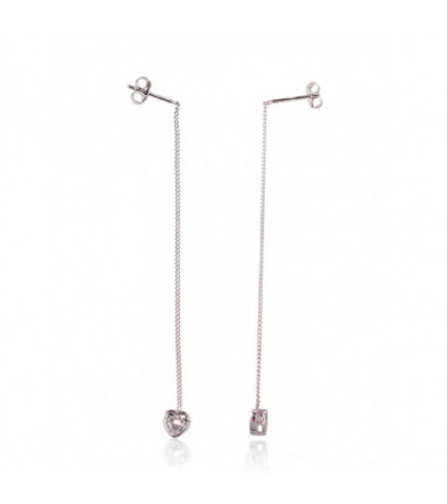 Silver earrings 2203746(PRh-Gr)_CZ, Silver 925°, Rhodium (Plating), Zirkons