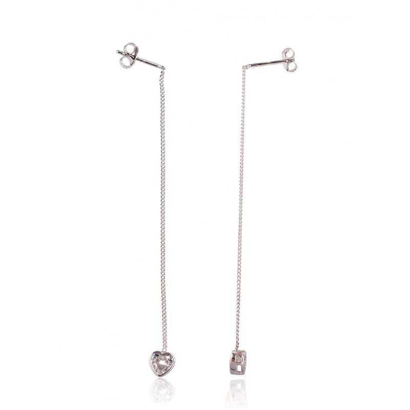 Silver earrings 2203746(PRh-Gr)_CZ, Silver 925°, Rhodium (Plating), Zirkons