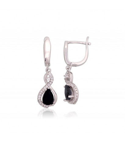 Silver earrings with...