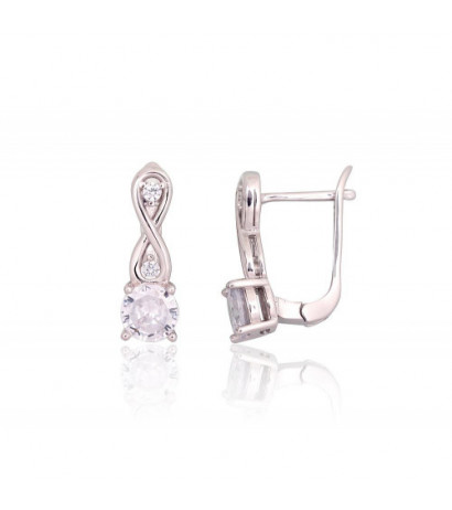 Silver earrings with...