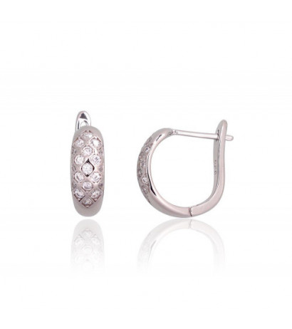 Silver earrings with...