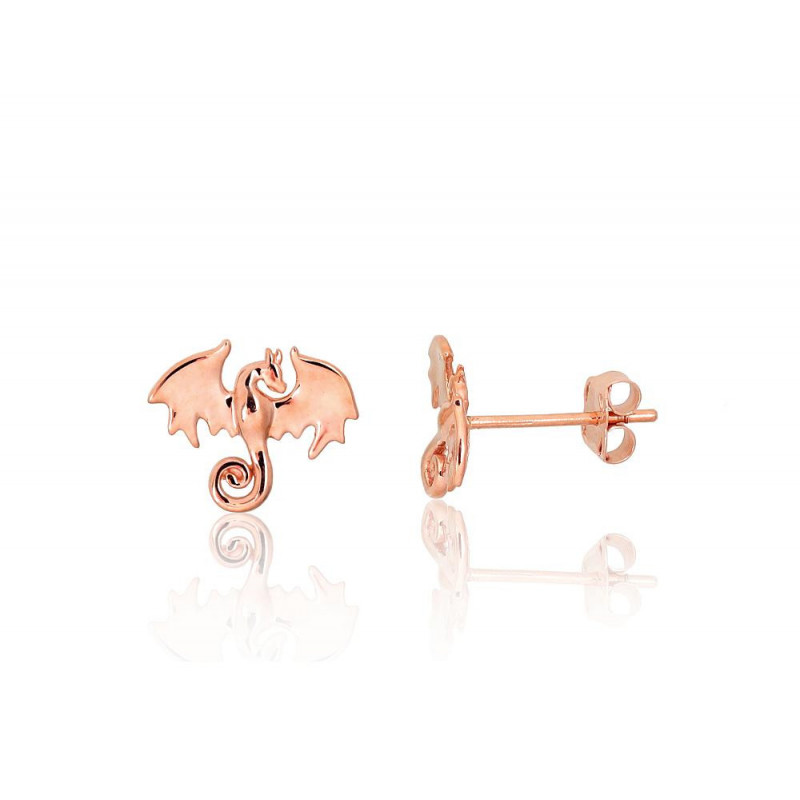 Gold classic studs earrings 1201558(Au-R), Red Gold 585°