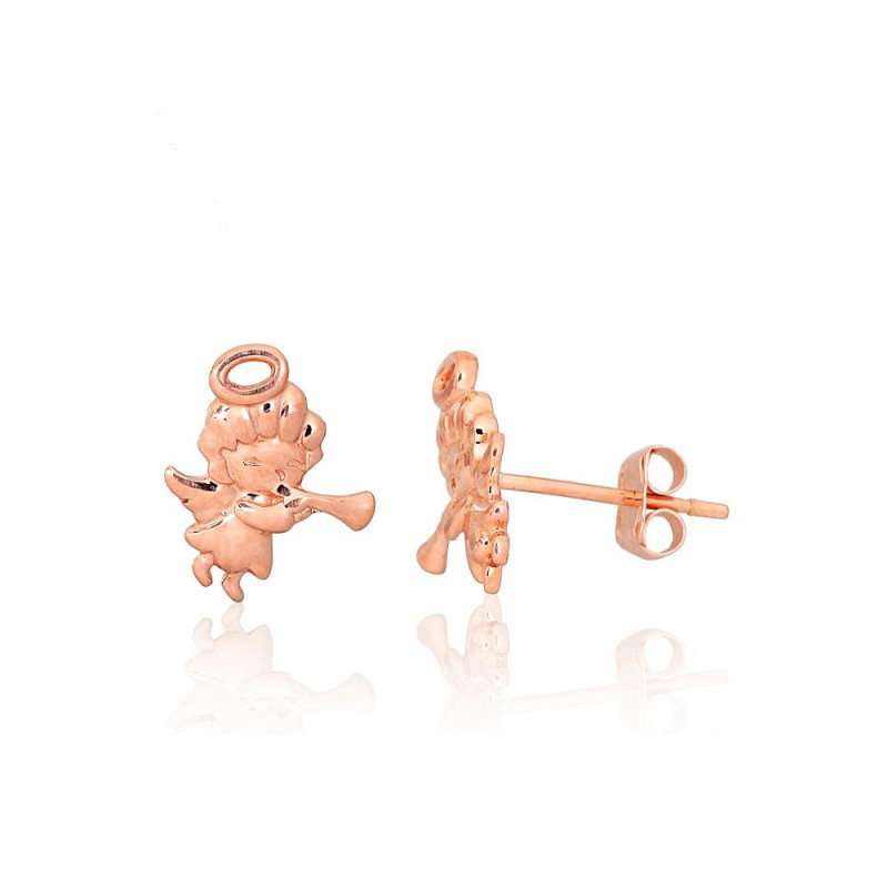 Gold classic studs earrings 1201561(Au-R), Red Gold 585°