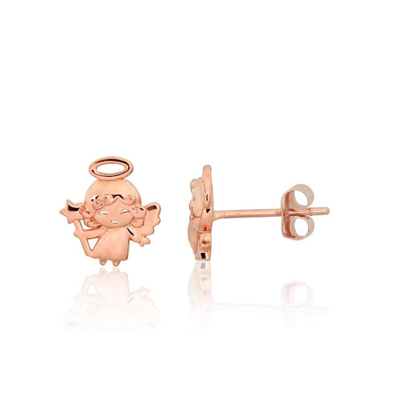 Gold classic studs earrings 1201562(Au-R), Red Gold 585°