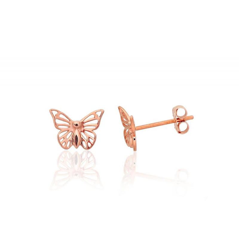 Gold classic studs earrings 1201564(Au-R), Red Gold 585°