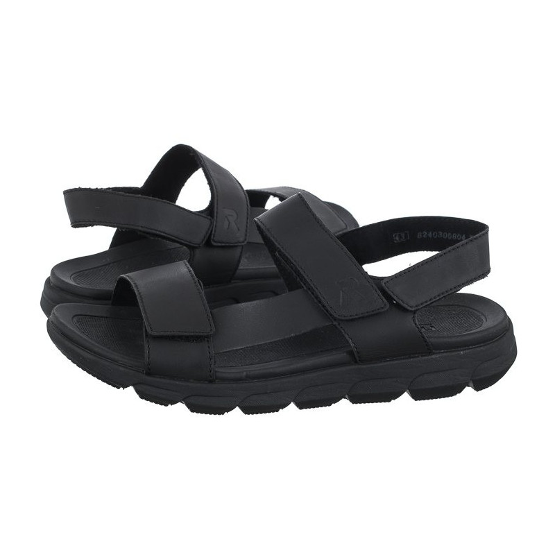 Rieker Czarne 20800-00 Black (RI105-a) sandals