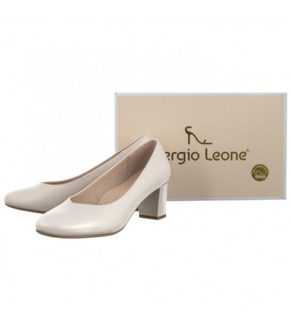 Sergio Leone Beżowe Perła PB 177 (SL485-a) shoes