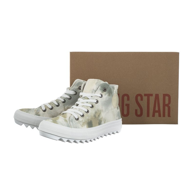 Big Star Białe/Oliwkowe LL274047 (BI480-a) shoes