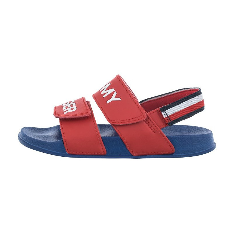 Tommy Hilfiger Logo Velcro Sandal Red T1B2-32927-1172 300 (TH767-b) sandals