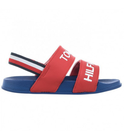 Tommy Hilfiger Logo Velcro Sandal Red T1B2-32927-1172 300 (TH767-b) sandals