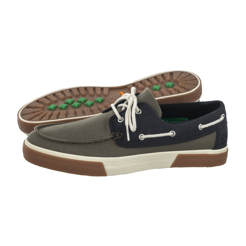 Timberland Union Wharf 2.0 Ek+Boat Shoe Dark Green Canvas 0A2CBR A58 (TI113-a) shoes