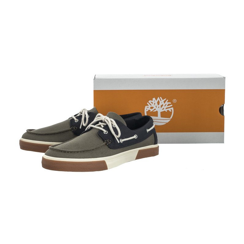 Timberland Union Wharf 2.0 Ek+Boat Shoe Dark Green Canvas 0A2CBR A58 (TI113-a) shoes