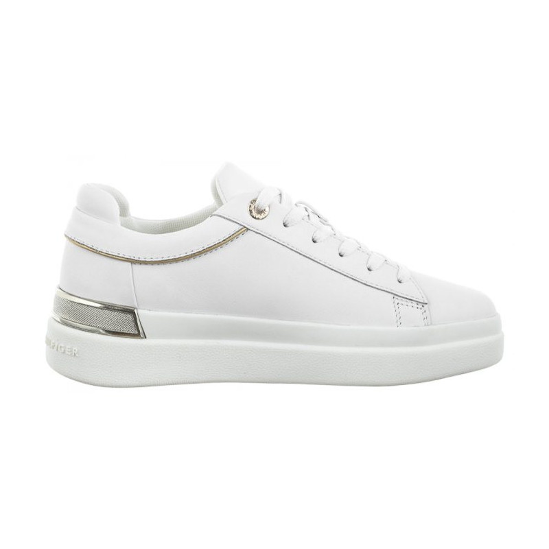 Tommy Hilfiger Lux Metallic Cupsole Sneaker White FW0FW07030 YBS (TH764-a) sports Shoes