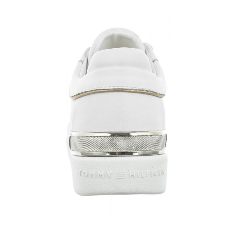 Tommy Hilfiger Lux Metallic Cupsole Sneaker White FW0FW07030 YBS (TH764-a) sports Shoes