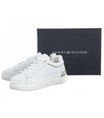 Tommy Hilfiger Lux Metallic Cupsole Sneaker White FW0FW07030 YBS (TH764-a) sports Shoes