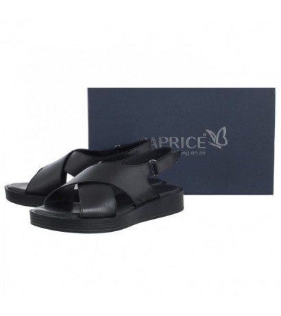 Caprice Czarne 9-28205-20 001 Black (CP364-a) sandals