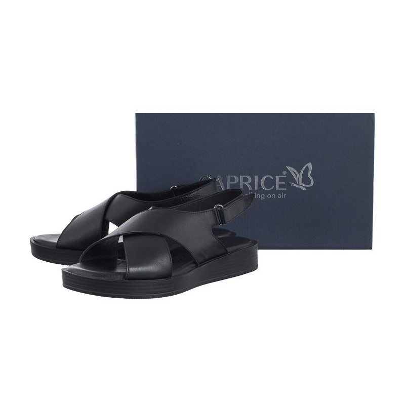 Caprice Czarne 9-28205-20 001 Black (CP364-a) sandals