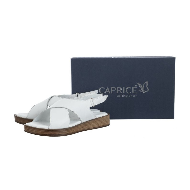 Caprice Białe 9-28205-20 100 White (CP364-b) sandals