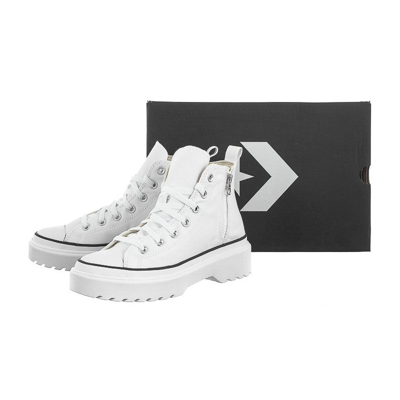 Converse CTAS Lugged Lift Hi White/White/Black A03012C (CO604-b) shoes