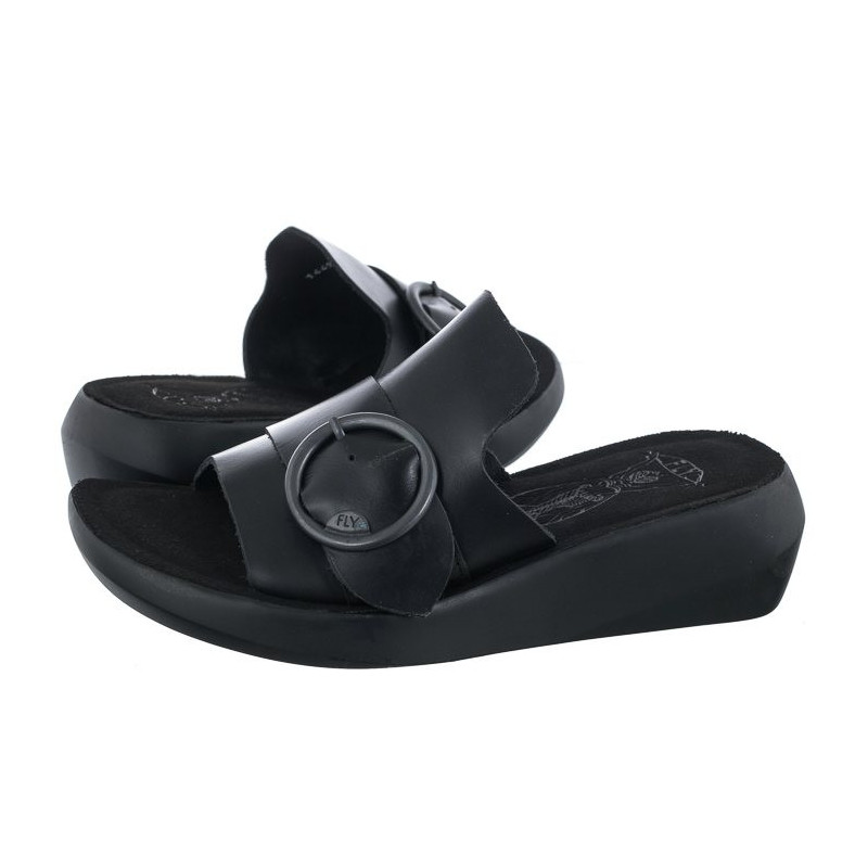 FLY London Beyd Bridle Black P144925000 (FL388-a) Women's Shoes/Flip Flops