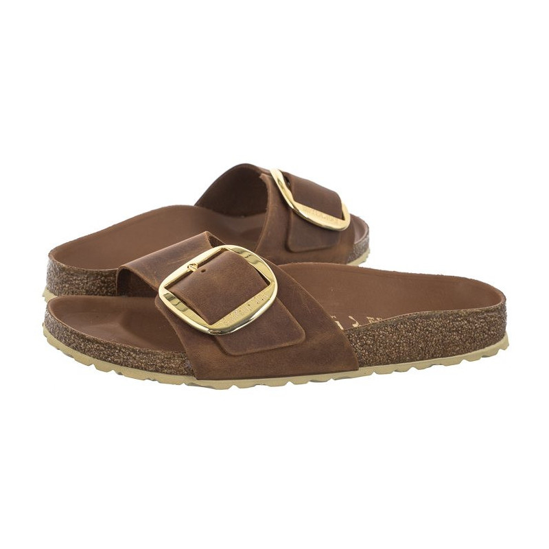 Birkenstock Madrid Big Buckle Cognac 1006525 (BK205-a) Women's Shoes/Flip Flops