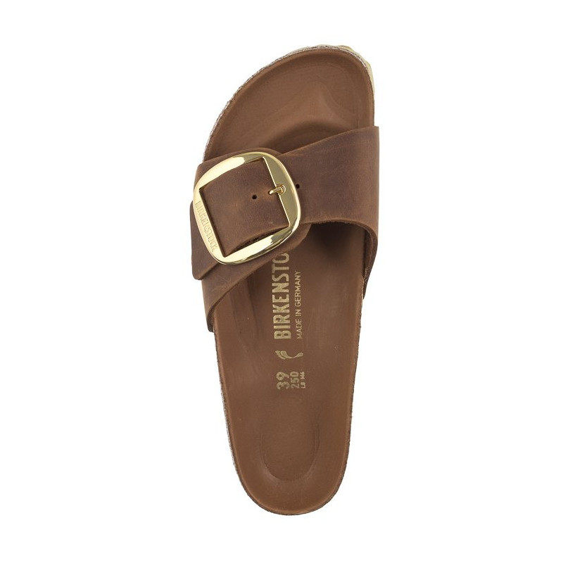 Birkenstock Madrid Big Buckle Cognac 1006525 (BK205-a) Women's Shoes/Flip Flops