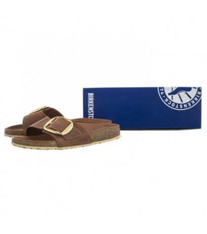 Birkenstock Madrid Big Buckle Cognac 1006525 (BK205-a) Women's Shoes/Flip Flops