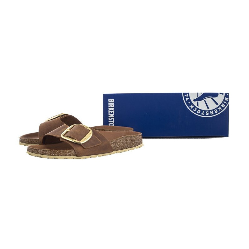 Birkenstock Madrid Big Buckle Cognac 1006525 (BK205-a) Women's Shoes/Flip Flops