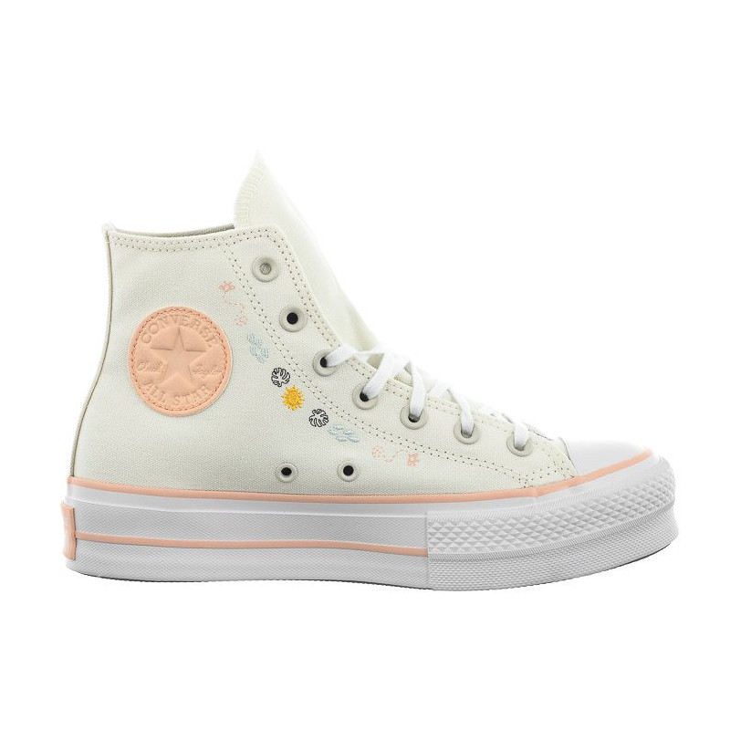 Converse CTAS Lift Hi Egret/Cheeky Coral/White A03516C (CO608-a) shoes