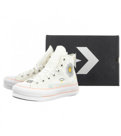 Converse CTAS Lift Hi Egret/Cheeky Coral/White A03516C (CO608-a) shoes