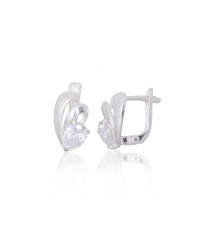 Silver earrings with...