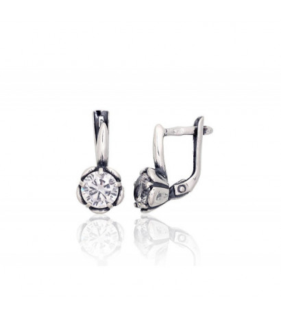 Silver earrings with...