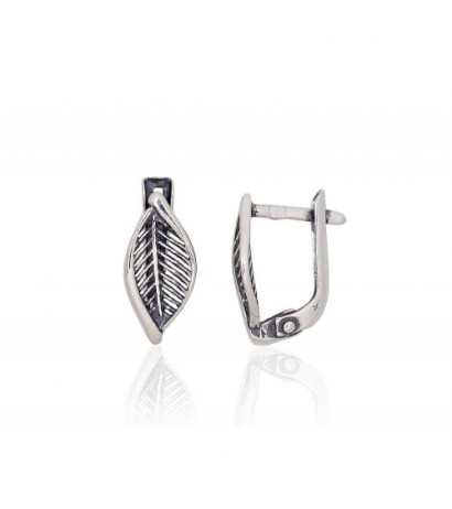 Silver earrings with...