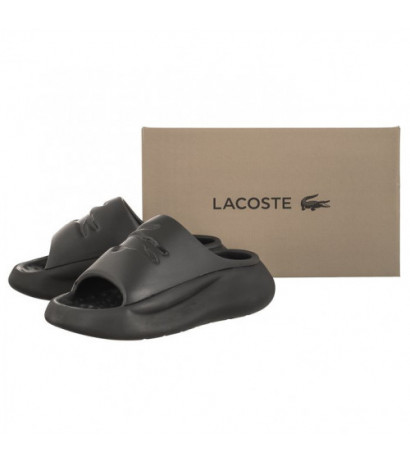 Lacoste Serve Slide 3.0 123 1 Cfa Blk/Blk Synthetic 745CFA000402H (LC429-a) Women's Shoes/Flip Flops