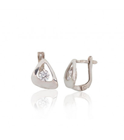 Silver earrings with...