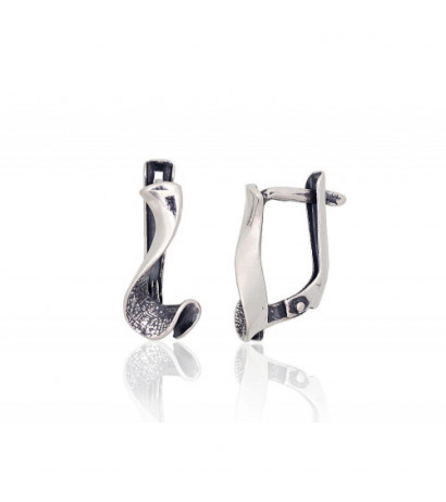 Silver earrings with...