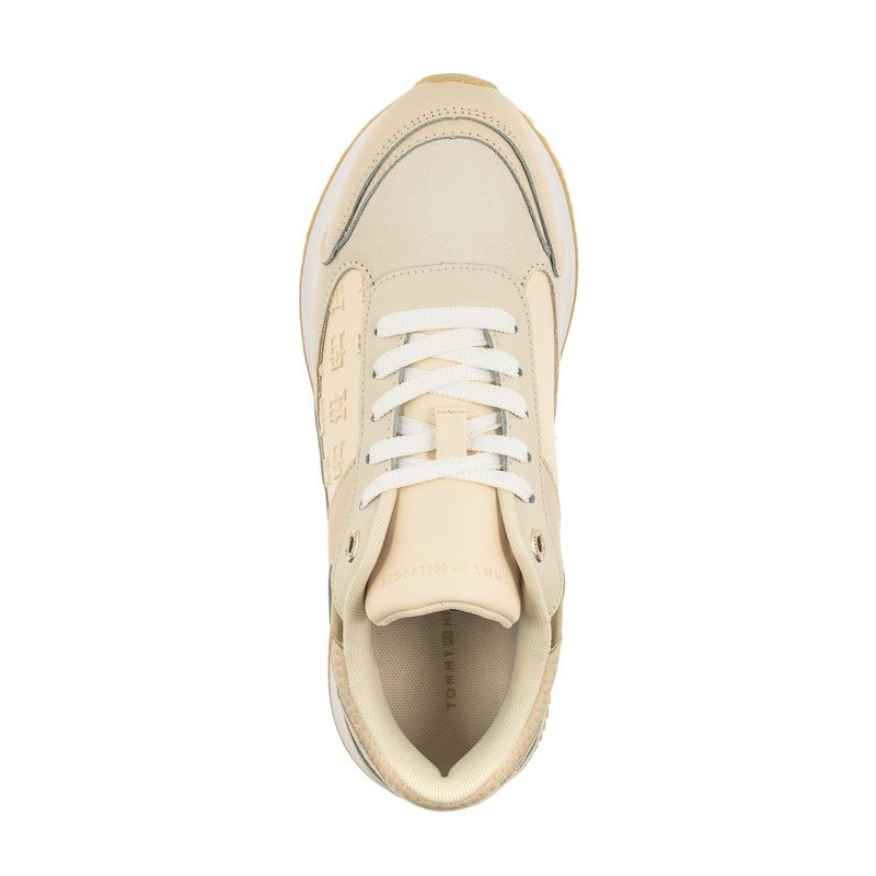 Tommy Hilfiger Elevated Embossed Runner Gold Sugarcane FW0FW07384 AA8 (TH837-a) sports Shoes