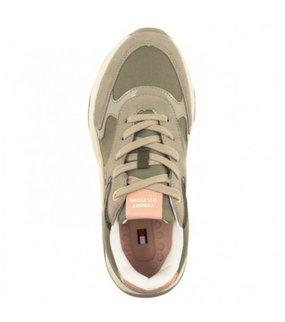 Tommy Hilfiger Low Cut Lace-Up Sneaker T3A9-33000-1492 A177 Grey/Military Green (TH840-a) sports Shoes